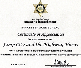 L os Angeles Sherif Star Center Certificate